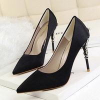 Wedding Bridal Stiletto Heel Shoes for Women, Single Shoes