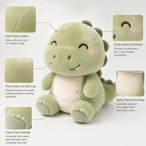 Fabricante <span class=keywords><strong>de</strong></span> Peluches OEM/ODM, Dinosaurio <span class=keywords><strong>de</strong></span> Peluche, Regalo <span class=keywords><strong>de</strong></span> Cumpleaños, Animales <span class=keywords><strong>de</strong></span> Peluche, Diseño Personalizado - Product Image 3