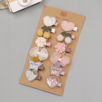 Haarspeldjes voor babymeisjes in Koreaanse stijl met bloemen, strikjes, prinsessensterren en fruitjes, inclusief zijclips - cadeauverpakking in bulk