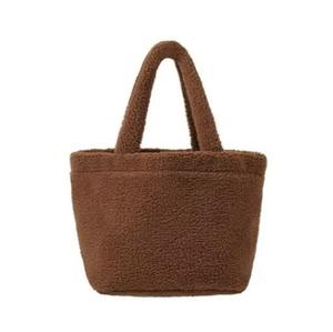 Sac de shopping en fourrure Teddy marron pour femmes, grande capacité, mode simple, en gros - Product Image 4