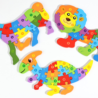 Rompecabezas de Animales de Madera, Juguetes Educativos para Preescolar, Rompecabezas Personalizados para Niños