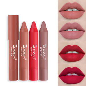 Crayon à lèvres mat nude 12 couleurs, marque privée, nouveau maquillage minéral waterproof avec effet hydratant longue durée pour filles - Product Image 1