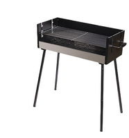 Barbecue et réchaud portables d'extérieur à bois et charbon de bois avec finition écologique haute température