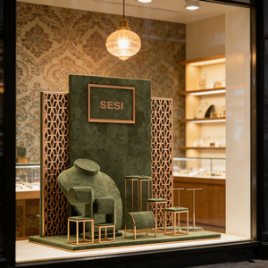 SESI Personnalisé Bijoux Stand Ensemble Bijoux Stand Accessoires Bracelet Collier Anneau Boucle D'oreille Titulaire Bijoux Présentoir Ensemble - Product Image 2