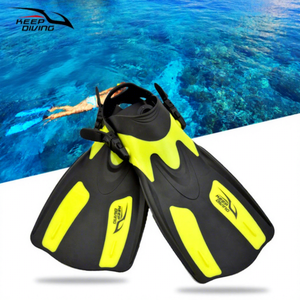 Aletas Cortas Ajustables KEEP DIVING FN 601 para Buceo, Snorkel, Natación, Entrenamiento Profesional para Adultos, con Calcetines, Aletas de Pato, Equipo de Buceo - Product Image 1