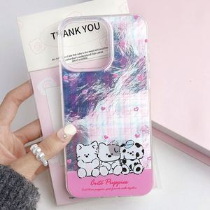 เคสโทรศัพท์ลายตารางเล็กสีชมพู สำหรับ iPhone 16 12 14 15 Pro Max 14pro 13 7 8 Plus X XR XS 16pro 15promax ป้องกันการกระแทก - Product Image 6