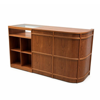 Mostrador de Recepción Multifuncional de Madera Moderna Retro, Duradero, Ecológico y Antioxidante, para Venta al Por Mayor