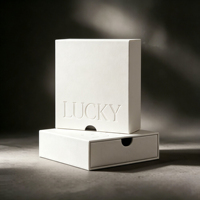 Boîte cadeau coulissante en papier rigide personnalisée et recyclable, style tiroir, pour parfums et bijoux, vente directe des fabricants