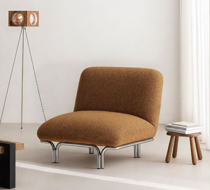 Sillón Cuadrado de Estilo Nórdico Moderno y Minimalista, Sofá Individual de Diseño, Patas de Acero Inoxidable, Silla Versátil <span class=keywords><strong>para</strong></span> Sala de Estar o Balcón - Product Image 6