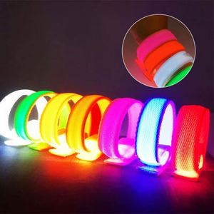 Pulsera LED de Nailon de Color Sólido, Pulsera Luminosa que Brilla en la Oscuridad, Pulsera Deportiva Luminosa para Eventos Deportivos y Festivales - Product Image 3