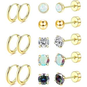 18k chapado en oro 316L <span class=keywords><strong>de</strong></span> acero inoxidable Corazón Stud Pendientes <span class=keywords><strong>de</strong></span> las mujeres <span class=keywords><strong>de</strong></span> moda para las mujeres - Product Image 1