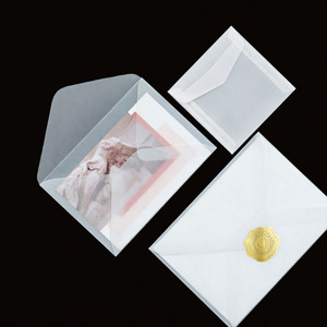 การ์ดเชิญทำจากแก้วโปร่งแสง B6 C5 C4<span class=keywords><strong>ซอง</strong></span>กระดาษแผ่นหนังหุ้มโปร่งแสงออกแบบได้ตามต้องการ - Product Image 1