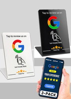 Tarjeta NFC Programable y Reescribible con Código QR para Menú de Reseñas en Redes Sociales, Soporte NFC para Reseñas de Google