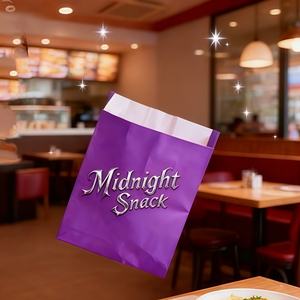 Sac en papier kraft brun de qualité alimentaire, imprimé avec logo personnalisé, résistant à la graisse, pour emballer des biscuits, des burritos, des beignets, des sandwichs, du pain - Product Image 5