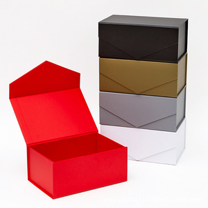 Caja de Regalo Reciclable en Forma de V de Color Sólido, Caja de Cartón Rígido Plegable con Relieve Multicolor para Envasado de Alimentos - Product Image 3