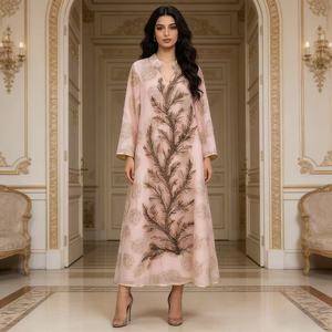Nouvelle Abaya 2026 <span class=keywords><strong>LY</strong></span> pour Femme, Style Islamique de Dubaï, Couleur Unie, Manches Longues, Robe Hijab Grande Taille, Style Turc pour l'Aïd, en Rayonne - Product Image 3