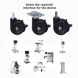 Schmutzabweisendes Schwarzes Lenkrad 75mm Schraubstangen-Doppelrad Schwenkbares Rad für Garten-Aufbewahrungsregal - Product Image 6