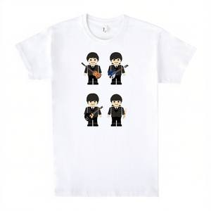T-shirt Toy Band bianca girocollo unisex per adulti taglia media con design a tema musicale - Product Image 2