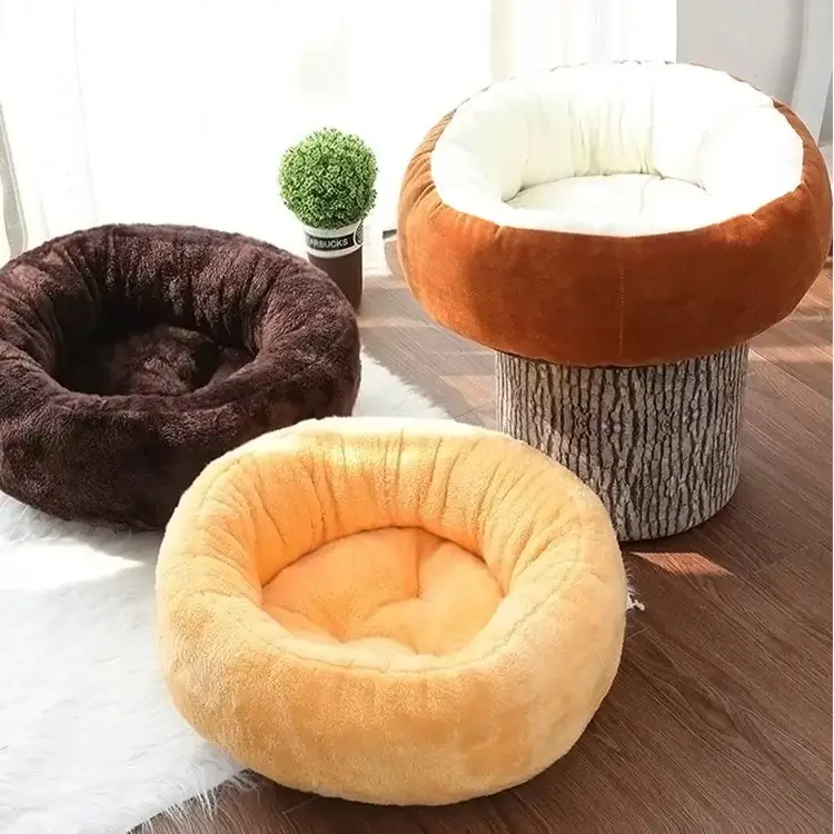 Small dog bed Calming anti-anxiety dog bed non-slip comfortable Egg tart pet bed