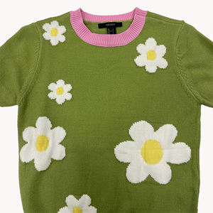 Suéter de Punto Floral de Verano de Alta Calidad, Informal, Versátil, Suave, Cómodo, Personalizable, Prenda de Punto Superior, Prenda de Punto Personalizable para Mujer - Product Image 5