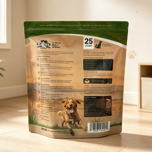 Impresión personalizada perro tratar bolsas de embalaje resellable Mylar esmerilado doypack Stand Up ziplock bolsas de plástico con ventana en forma de garra - Product Image 3