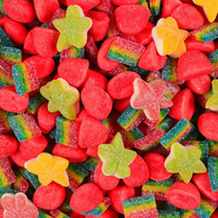 Fabricants chinois de confiseries OEM, vente en gros de bonbons gélifiés fruités en vrac, saveur sucrée, bouteille de 1 kg, halal