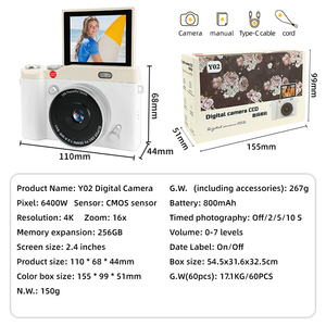Appareil photo numérique pour enfants 4K 48MP, enregistreur vidéo, appareil photo compact portable, mini caméra autofocus, cadeau pour enfants - Product Image 2