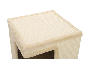 Structure d'escalade de luxe pour <span class=keywords><strong>chat</strong></span> pour petits appartements – Lit pour <span class=keywords><strong>chat</strong></span> et griffoir tout-en-un, peu encombrant, en sisal et carton pour intérieur - Product Image 5