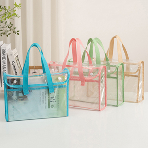 Nhiều màu sắc tùy chọn văn phòng trường sử dụng PVC rõ ràng tập tin Carrier Bag với Snap đóng cửa hệ thống nhựa thư mục tập tin cho tài liệu - Product Image 6
