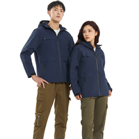 Veste polaire d'hiver extérieure légère avec logo imprimé personnalisé avec tissu chaud coupe-vent souple