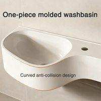 Offre Spéciale : Lavabo de style japonais pour petits espaces, à poser au-dessus des toilettes, avec comptoir intégré, vente en gros directe usine