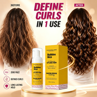Mousse coiffante rehausseur de boucles, tenue forte, volume longue durée, définit les boucles plus douces, dompte les frisottis, légère, marque privée OEM
