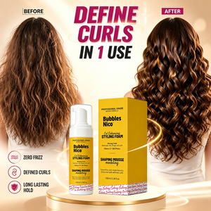 Mousse coiffante rehausseur de <span class=keywords><strong>boucles</strong></span>, tenue forte, volume <span class=keywords><strong>longue</strong></span> durée, définit les <span class=keywords><strong>boucles</strong></span> plus douces, dompte les frisottis, légère, marque privée OEM - Product Image 3