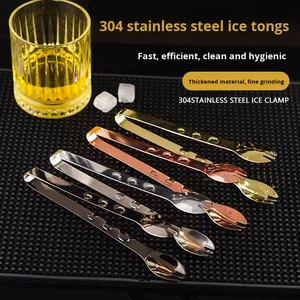 Mini Pinze da Servizio in Acciaio Inox per Ghiaccio, Zucchero, Antipasti, Whisky, Dessert, Caffè, Tè, Feste, <span class=keywords><strong>Cucina</strong></span>, Bar, Catering - Product Image 1