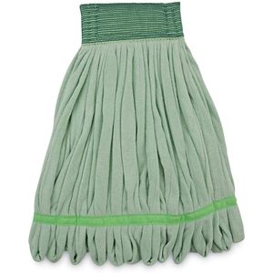 Cabezal de Mopa Húmeda de Microfibra Verde Mediano con Extremos Enlazados Boardwalk BWKMWTMG para Limpieza Comercial - Product Image 4