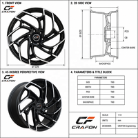 Jantes tout-terrain forgées CF 18 20 22 pouces 6x139.7 5*150 PCD compatibles avec Toyota Land Cruiser LC300 VJA300 LC200 ODM