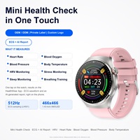 Montre connectée AMOLED TK26P 1,43 pouces avec ECG, HRV, tension artérielle, oxygène sanguin, fréquence cardiaque, suivi du sommeil, IP68, appels Bluetooth et suivi d'activité physique
