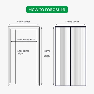 Wholesale Customized Modern Design Magnetic Soft Screen <strong>Door</strong> Curtain Polyester Material <strong>Mosquito</strong> <strong>Netting</strong> - Product Image 5