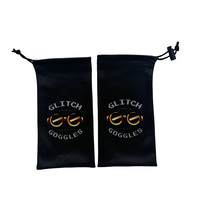 Pochette à cordon unique pour lunettes Chiffon de nettoyage assorti pour lunettes Étui de style estampage élégant