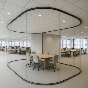 42dB High Soundproof Fire Resistant Modern Frameless Glass Partition Modular Design OEM/ODM Meeting <strong>Room</strong>/Office/Hotel Living - Product Image 4