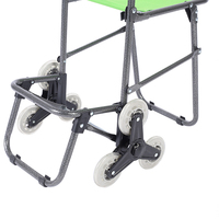 Pliable Légumes Épicerie Pliable 6 Roues Supermarché Escalier Escalade Pliant Shopping Trolley Sac Chariot Avec Chaise