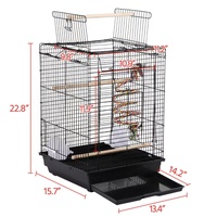 Vente flash Cage à oiseaux en fil de fer noir et blanc pour animaux de laboratoire Cage de reproduction d'oiseaux Karachi Lahore avec cage à oiseaux de compagnie perroquet