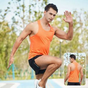 Camiseta sin mangas transpirable de secado rápido Swift Wick para hombre, ideal para correr, fitness y maratón, estilo casual de punto para exteriores. - Product Image 3