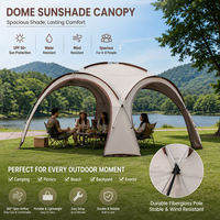 Tente dôme géodésique haut de gamme pour l'extérieur, auvent pare-soleil, kit complet de camping, tissu Oxford imperméable 2000-3000mm, quatre saisons