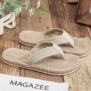 Sandali da donna in <span class=keywords><strong>paglia</strong></span> moda pantofole scorrevoli a buon mercato infradito per le donne - Product Image 3