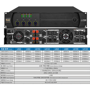 LA124 1200W <span class=keywords><strong>2</strong></span>/4 canales amplificador de potencia profesional 1000 vatios estéreo carcasa de Metal amplificadores de alta potencia - Product Image 5