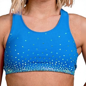 Women <b>Rhinestone</b> Sports Bra Scoop Neck Racerback Medium Support Fitness <b>Top</b> Sports Bra Solid Colors Breathable Print <b>Rhinestones</b> - Product Image 3