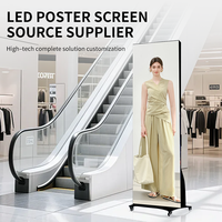 Pantalla LED móvil de aluminio fundido a presión P1.25 P1.8 P2 P2.5 P3, pantalla de empalme sin costuras, póster digital inteligente para promoción en tiendas