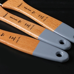 Pinceaux plats professionnels Paul Cézanne 20mm-60mm en nylon synthétique brun avec manche en <span class=keywords><strong>bois</strong></span> pour peintures à l'huile, à la <span class=keywords><strong>gouache</strong></span> et à l'acrylique - Product Image 4