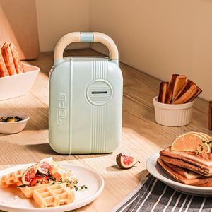 Machine à petit-déjeuner multifonctionnelle : <span class=keywords><strong>Mini</strong></span>-<span class=keywords><strong>grille</strong></span>-sandwich électrique, gaufrier et <span class=keywords><strong>four</strong></span> domestique avec moules - Product Image 3